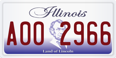 IL license plate A002966