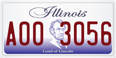 IL license plate A003056