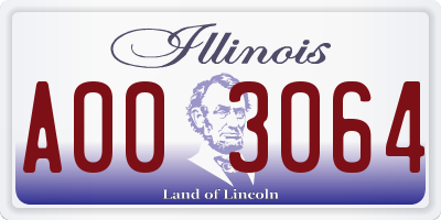 IL license plate A003064