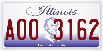 IL license plate A003162