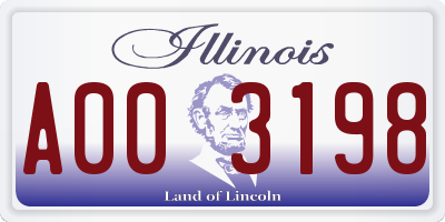 IL license plate A003198