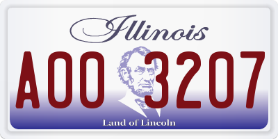 IL license plate A003207