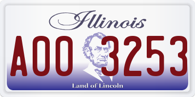 IL license plate A003253
