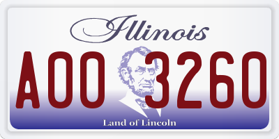 IL license plate A003260