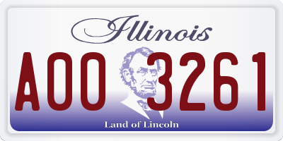 IL license plate A003261