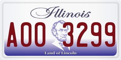 IL license plate A003299