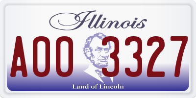 IL license plate A003327