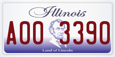 IL license plate A003390