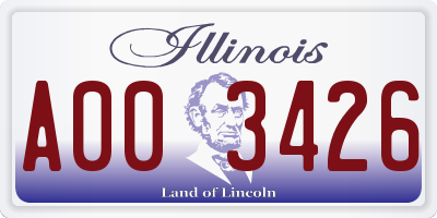 IL license plate A003426