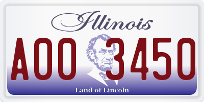 IL license plate A003450