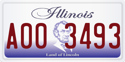 IL license plate A003493