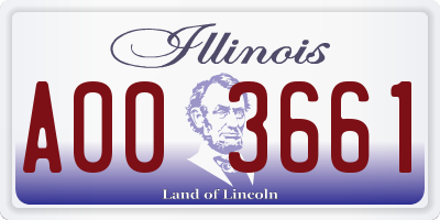 IL license plate A003661