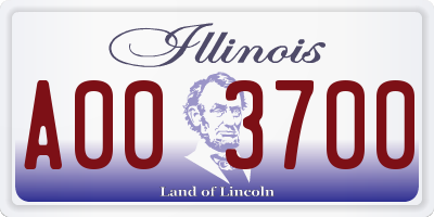 IL license plate A003700