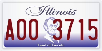 IL license plate A003715