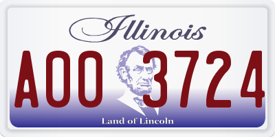 IL license plate A003724