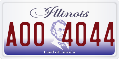 IL license plate A004044
