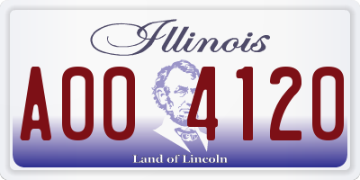 IL license plate A004120
