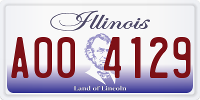 IL license plate A004129