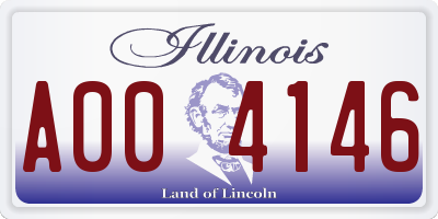 IL license plate A004146