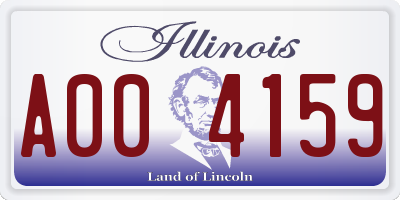 IL license plate A004159