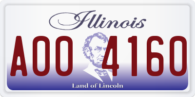 IL license plate A004160