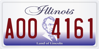 IL license plate A004161