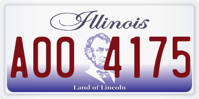 IL license plate A004175