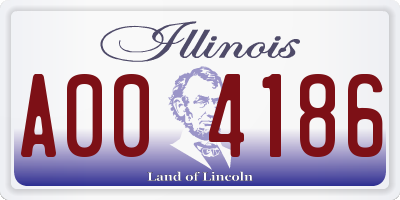 IL license plate A004186