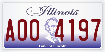 IL license plate A004197