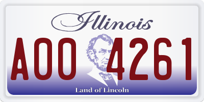 IL license plate A004261
