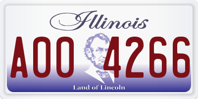 IL license plate A004266