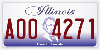 IL license plate A004271