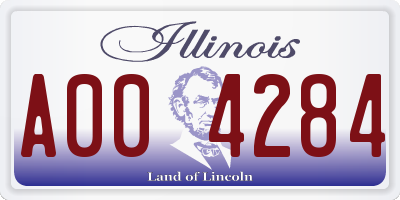 IL license plate A004284