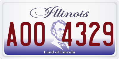 IL license plate A004329