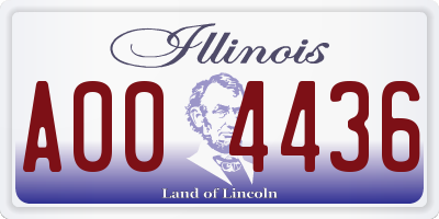 IL license plate A004436