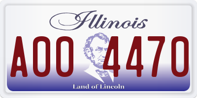 IL license plate A004470