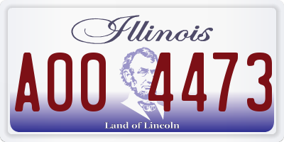 IL license plate A004473