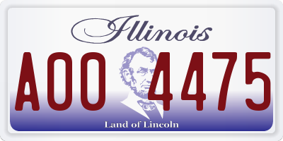 IL license plate A004475