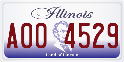 IL license plate A004529