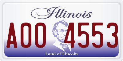 IL license plate A004553