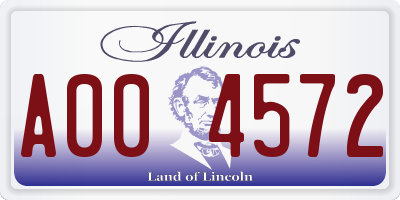 IL license plate A004572