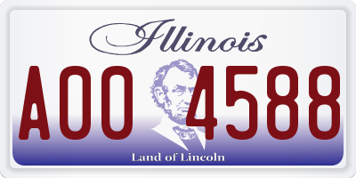 IL license plate A004588