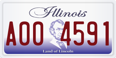 IL license plate A004591