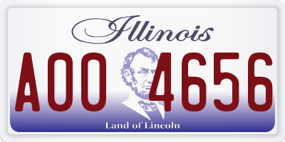 IL license plate A004656
