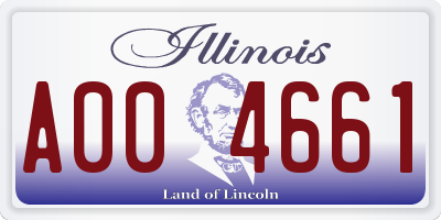 IL license plate A004661