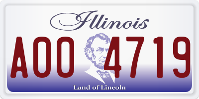 IL license plate A004719