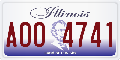 IL license plate A004741