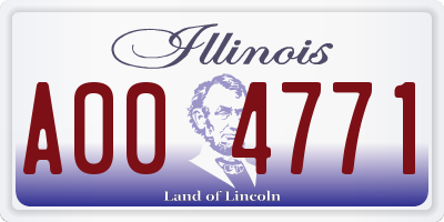 IL license plate A004771