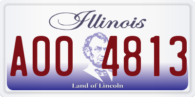 IL license plate A004813