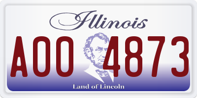 IL license plate A004873